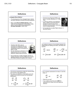 Deflections - Conjugate Beam
