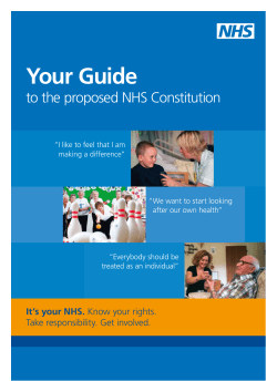 NHS Constitution General Guide - West Hertfordshire Hospitals NHS