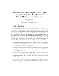 Measuring the Wavelength of Red Light Using the Michelson