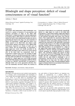 Blindsight and shape perception: deficit of visual consciousness or