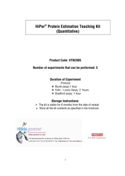 HiPer&reg; Protein Estimation Teaching Kit (Quantitative)