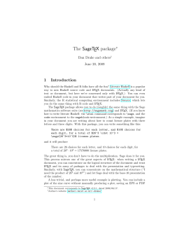 The SageTEX package
