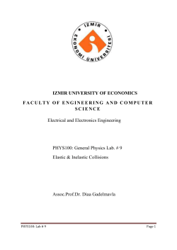 IZMIR UNIVERSITY OF ECONOMICS FACULTY OF ENGINEERING