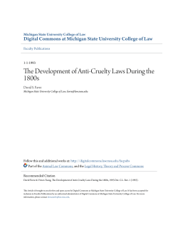 The Development of Anti-Cruelty Laws During the 1800s