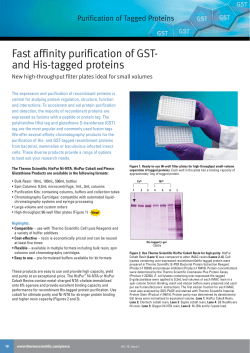 Fast affinity purification of GST- and His-tagged proteins