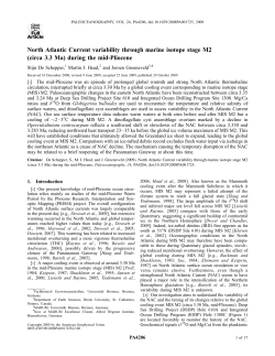 North Atlantic Current variability through marine