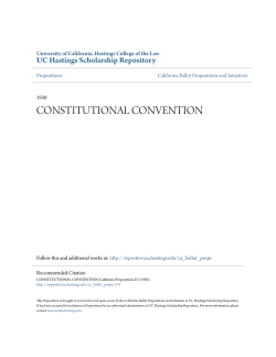 constitutional convention - UC Hastings Scholarship Repository