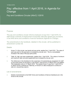 Pay and Conditions Circular (AforC) 1
