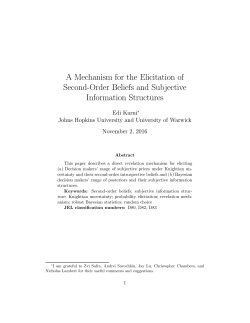 A Mechanism for the Elicitation of Second-Order Beliefs