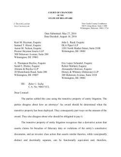 Baker v. Sadiq - Delaware Docket