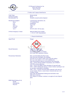 Material Safety Data Sheet - LTS Research Laboratories, Inc.