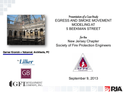 Presentation of a Case Study EGRESS AND SMOKE