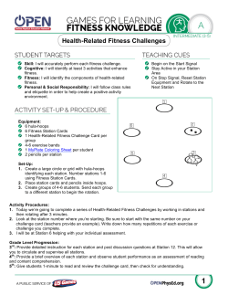 1 Health-Related Fitness Challenges