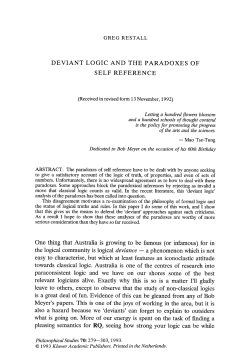 Deviant logic and the paradoxes of self reference