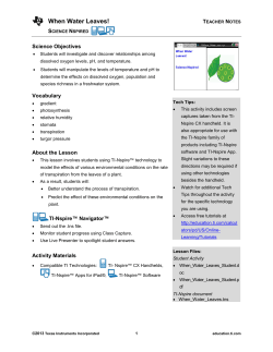 Summary of lesson - TI Education