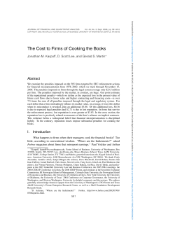 The Cost to Firms of Cooking the Books