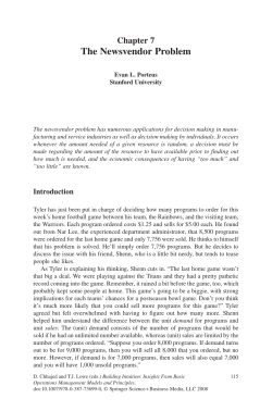 The Newsvendor Problem