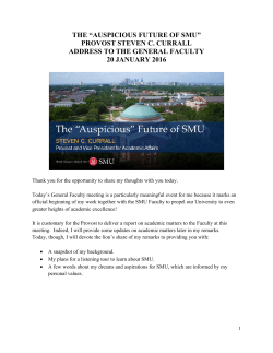 Spring 2016 Address to the General Faculty
