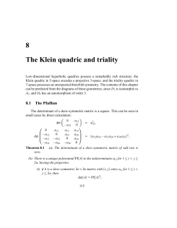 8 The Klein quadric and triality