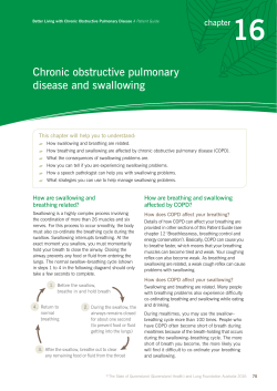 Chronic obstructive pulmonary disease and swallowing