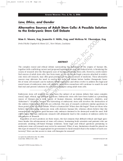 Alternative Sources of Adult Stem Cells