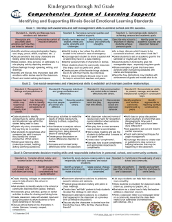 Illinois Social Emotional Learning Standards