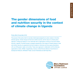 The gender dimensions of food and nutrition security in the context