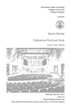 Senior Recital: Catherine Flinchum, flute