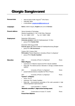 Giorgio Sangiovanni - Max-Planck