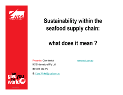 Sustainability within the seafood supply chain: what does it mean ?