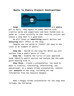 Music is Poetry Project Instructions