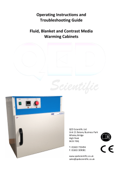 Operating Instructions and Troubleshooting Guide Fluid, Blanket