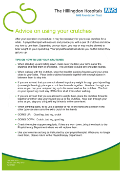 Advice on using your crutches