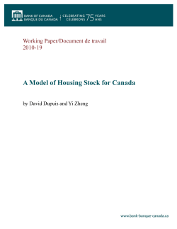 A Model of Housing Stock for Canada