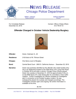 22 Dec 16 Charges for Keshawn S. Green