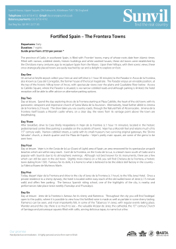 Fortified Spain – The Frontera Towns