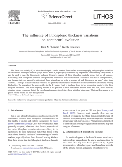 The influence of lithospheric thickness variations on continental