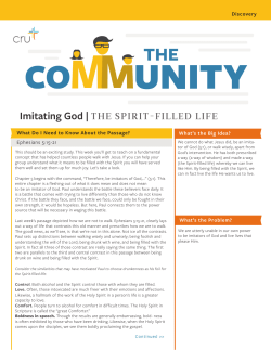 Imitating God | THE SPIRIT-FILLED LIFE