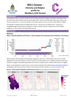 Ethnicity and Religion profile for Blackburn with Darwen