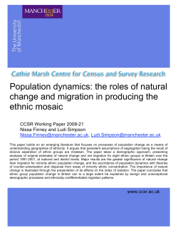 Population dynamics: the roles of natural change and migration in