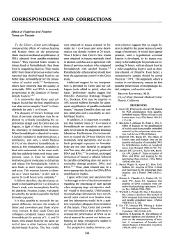 Effect of Fixatives and Fixation Times on Tissues