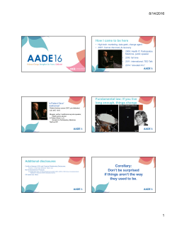 Corollary: Don`t be surprised if things aren`t the way they used to be.