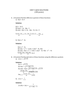 UNIT 5 QUIZ SOLUTIONS (100 points)