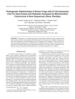 Phylogenetic Relationships of Brown Frogs with 24 Chromosomes