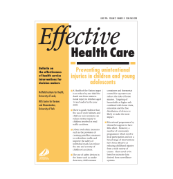 Preventing unintentional injuries in children and