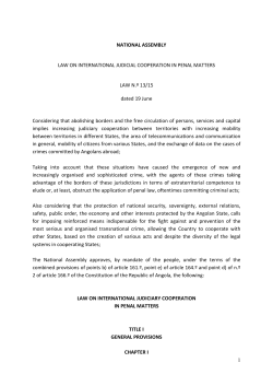 Law on International Judicial Cooperation in Penal Matters