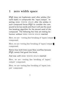 1 zero width space