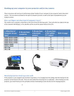 Hooking up your computer to your projector and/or doc camera 1
