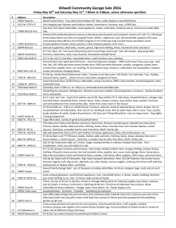 Stilwell Community Garage Sale 2016