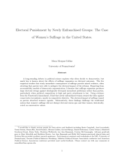 Electoral Punishment by Newly Enfranchised Groups: The Case of